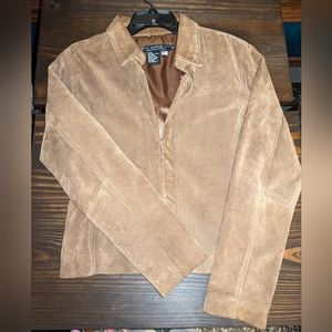 Rampage Clothing Co Genuine Brown suede leather jacket size Xlarge